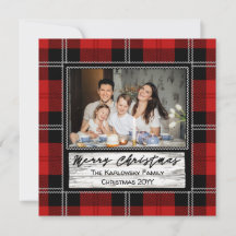 Farmhouse Christmas Plaid, One Photo