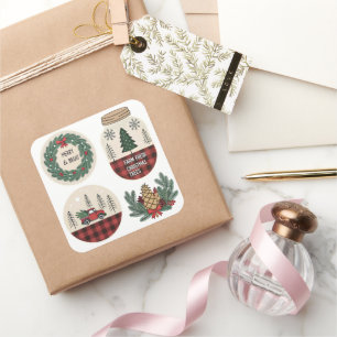 Farmhouse Christmas Sticker Set – Rustic Holiday 