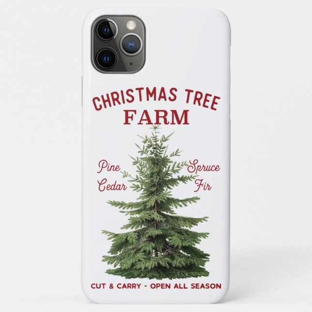 Farmhouse Christmas Tree Farm Case-Mate iPhone Case (Back)