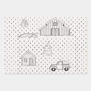 Farmhouse Christmas Wrapping Paper