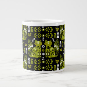 Farmhouse Cottage Folk Art Fox And Chicken Large Coffee Mug