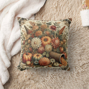 Farmhouse Country Fall Autumn Turkey Thanksgiving Cushion