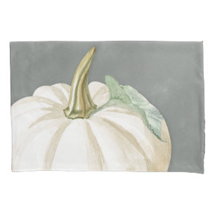 Farmhouse fall white pumpkin pillowcase