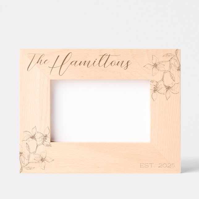 Farmhouse Floral Custom Established Etched Frames (Front)