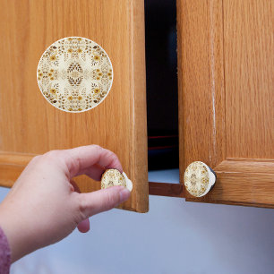 Farmhouse Floral Pattern Ceramic Knob