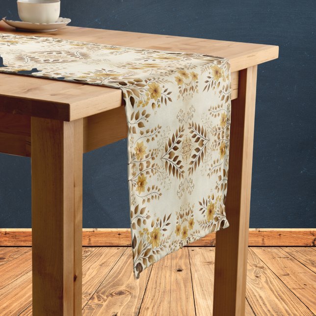 Farmhouse Floral Pattern  Short Table Runner (Creator Uploaded)