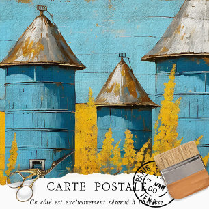 Farmhouse Floral Rustic Vintage Texture Decoupage Tissue Paper