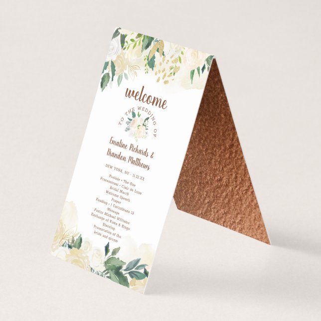 Farmhouse Fresh Rustic Country Ceremony Program (Front)