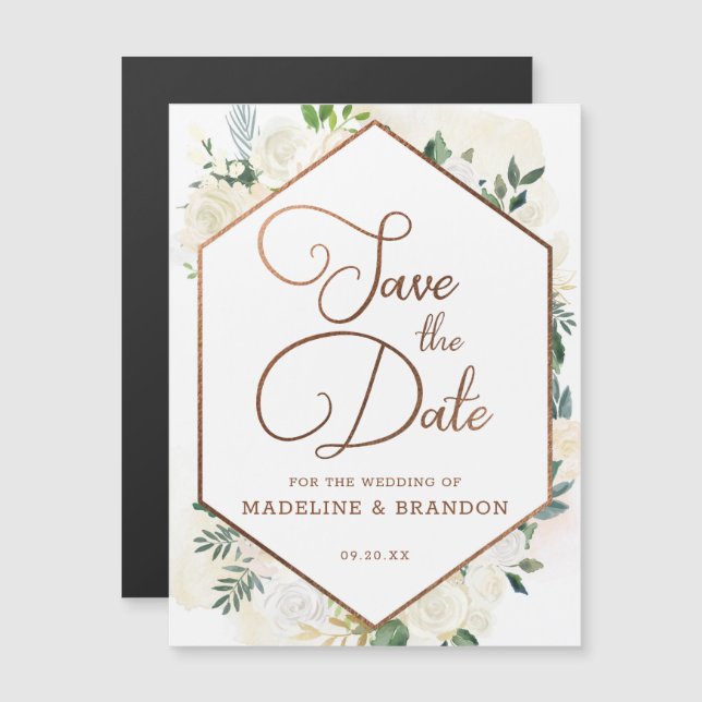 Farmhouse Fresh Rustic Country Chic Save the Date (Front/Back)