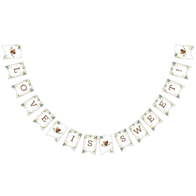 Farmhouse Fresh Rustic Monogram Love is Sweet Bunting (All)