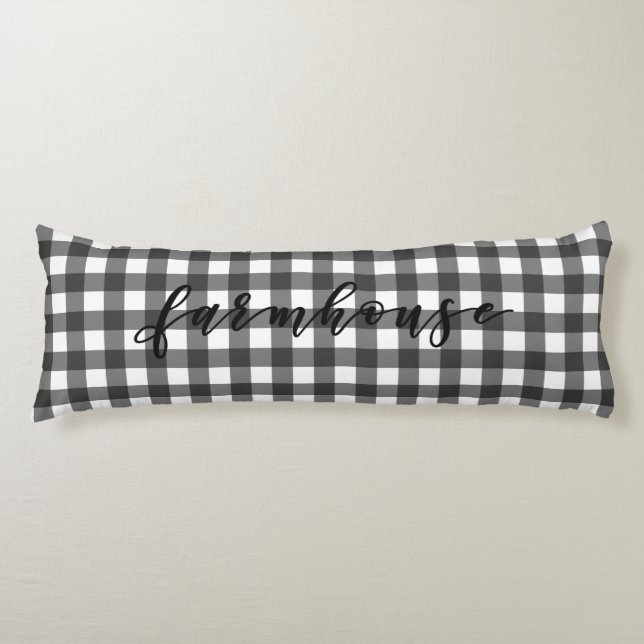 FARMHOUSE GINGHAM BODY CUSHION (Front)