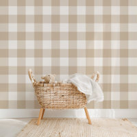 Farmhouse Gingham Khaki Tan