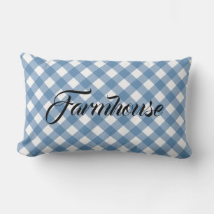 FARMHOUSE GINGHAM LUMBAR CUSHION