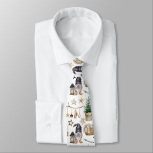 Farmhouse Gnome Bells Lanterns Christmas Tree Logs Tie