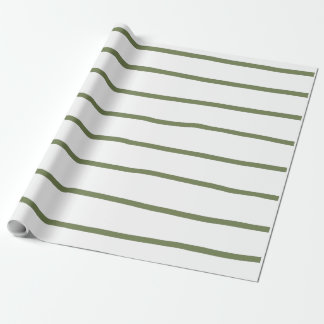 Farmhouse Green Striped Wrapping Paper