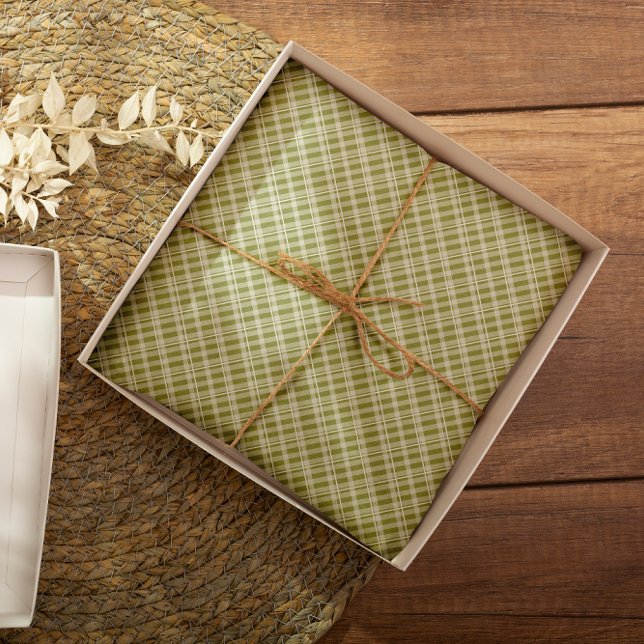 Farmhouse Green Tartan Plaid  Tissue Paper (Creator Uploaded)