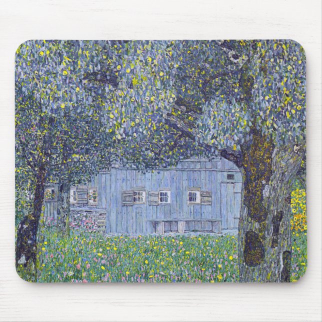 Farmhouse, Gustav Klimt Mouse Pad (Front)