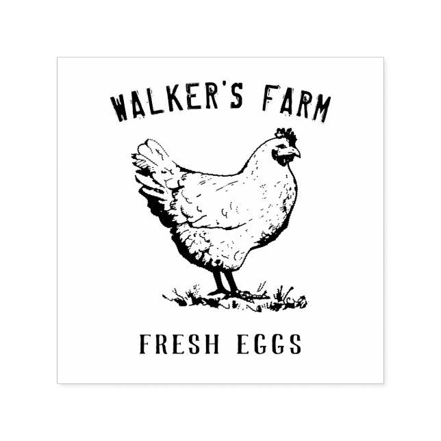 Farmhouse Hen | Egg Self-inking Stamp (Design)