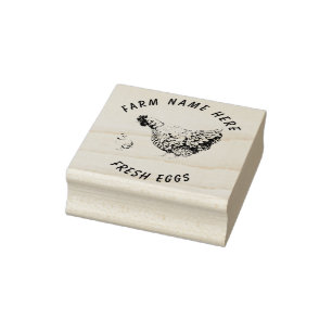 Farmhouse Hen Eggs Family Wood Art Stamp