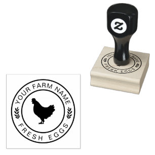 Farmhouse Hen Farm Or Chicken Coop Personalised Rubber Stamp