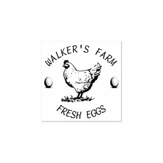 Farmhouse Hen | Personalised Egg  Rubber Stamp