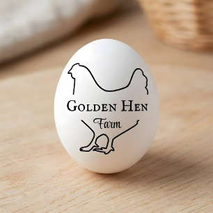 Farmhouse Hen Personalised Egg Stamp