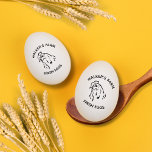 Farmhouse Hen Vintage Personalised Egg Stamp<br><div class="desc">Personalised egg stamp for your homestead or family farm with a beautiful chicken illustration and monogram or information in a farmhouse font. These stamps are designed to be used with the handle for better application and we have not included the ink as it is up to you to choose one....</div>