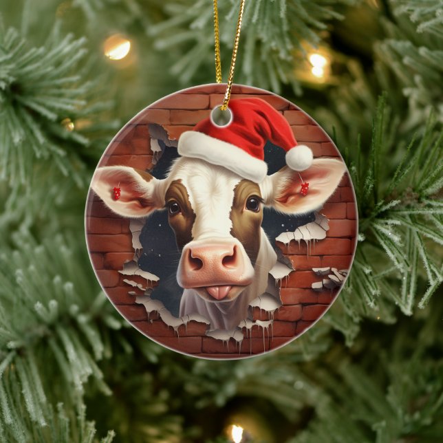 Farmhouse Holiday Decor - 3D Ceramic Ornament (Tree)