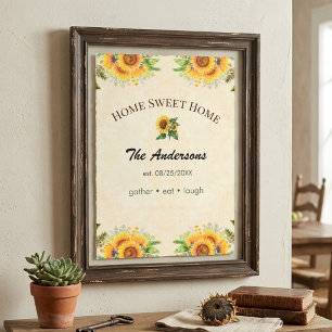 Farmhouse Home Decor Poster Personalised Family 