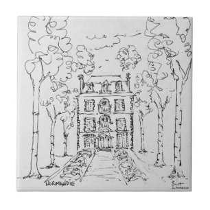 Farmhouse Horse Farm   Normandy, France Ceramic Tile