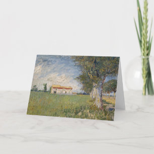 Farmhouse in a Wheat Field Vincent van Gogh Card