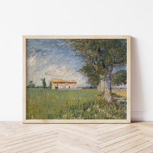 Farmhouse in a Wheat Field Vincent van Gogh Poster