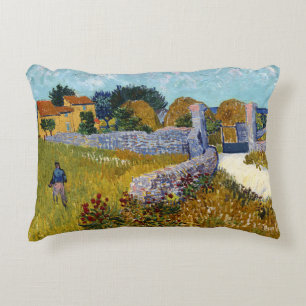 Farmhouse in Provence (1888) by Vincent Van Gogh Decorative Cushion