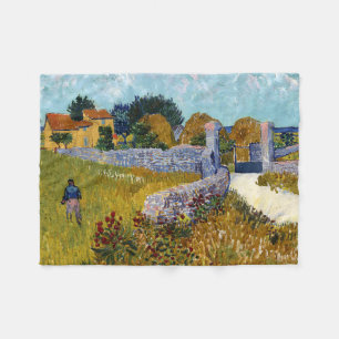 Farmhouse in Provence (1888) by Vincent Van Gogh Fleece Blanket