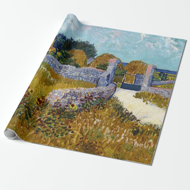 Farmhouse in Provence (1888) by Vincent Van Gogh Wrapping Paper (Unrolled)