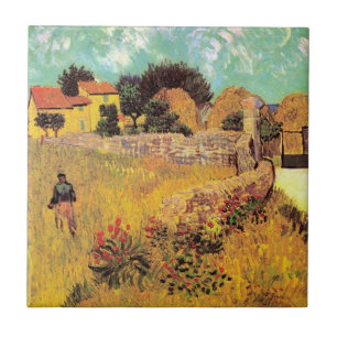 Farmhouse in Provence by Vincent van Gogh Ceramic Tile