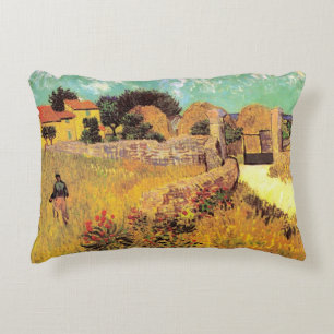 Farmhouse in Provence by Vincent van Gogh Decorative Cushion