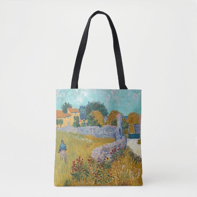 Farmhouse in Provence by Vincent Van Gogh Tote Bag (Front)