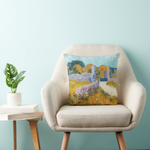 Farmhouse in Provence Van Gogh  Cushion