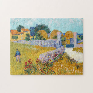 Farmhouse in Provence Vincent van Gogh Painting Jigsaw Puzzle