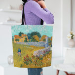 Farmhouse in Provence | Vincent van Gogh Tote Bag<br><div class="desc">Farmhouse in Provence (1888) by Dutch post-impressionist artist Vincent Van Gogh. Original artwork is an oil on canvas landscape painting in vibrant golden yellows and aqua blue shades.

Use the design tools to add custom text or personalise the image.</div>