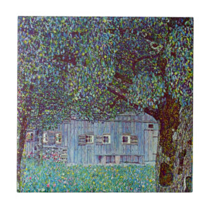 Farmhouse in Upper Austria by Gustav Klimt Ceramic Tile