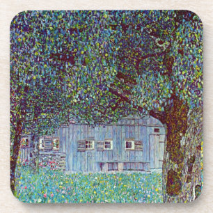 Farmhouse in Upper Austria by Gustav Klimt Coaster
