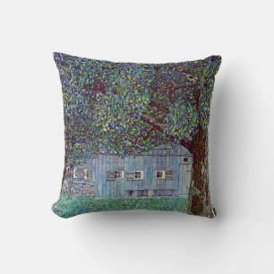 Farmhouse in Upper Austria by Gustav Klimt Cushion