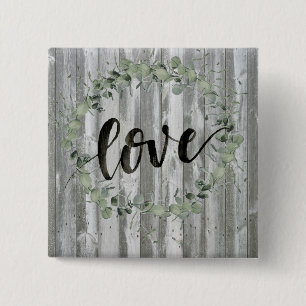 Farmhouse Inspiration - Love 15 Cm Square Badge