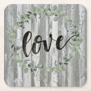 Farmhouse Inspiration - Love Square Paper Coaster