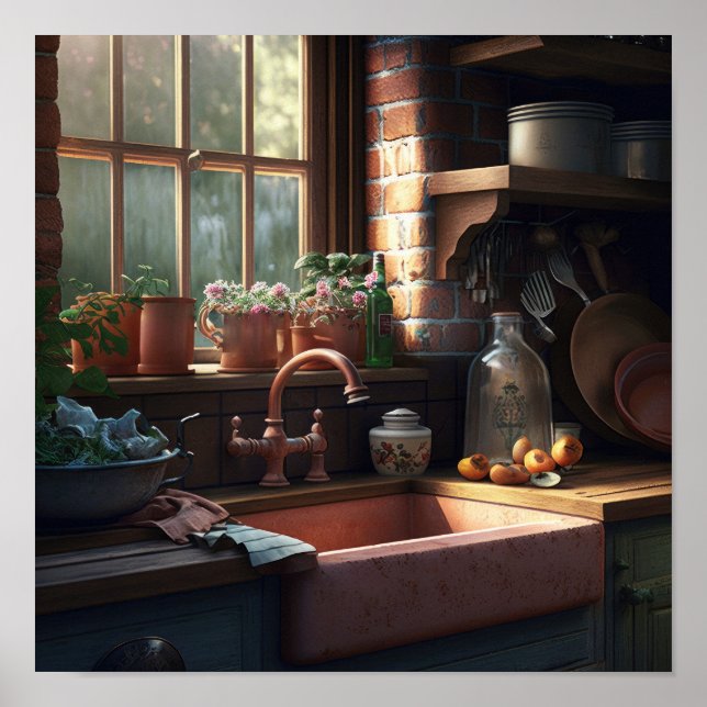 Farmhouse Kitchen Print 12X12 (Front)