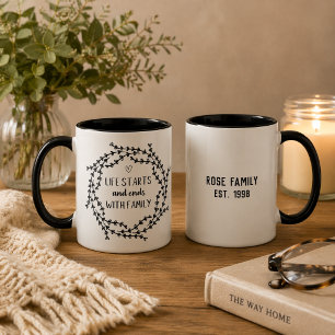 Farmhouse Life Starts and Ends w/Family Coffee Mug