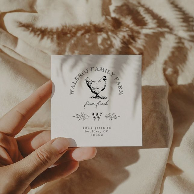 Farmhouse Modern Chicken Farm Business Card (Creator Uploaded)