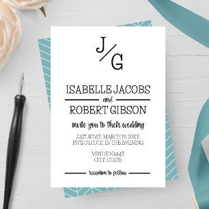 Farmhouse Monogram Wedding Invitation